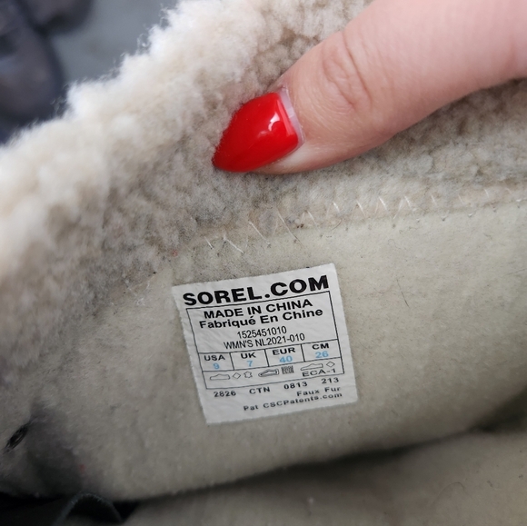 Sorel Fancy Tall Snow Boots Womens Black Size 9 - Picture 6 of 7